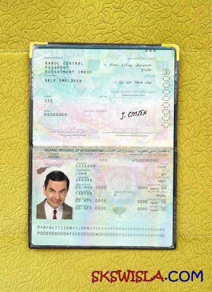 Afganistan zdjęcie do paszportu pliki PSD, skan i fotografowany obraz